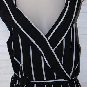 By & By Black Striped Jumpsuit